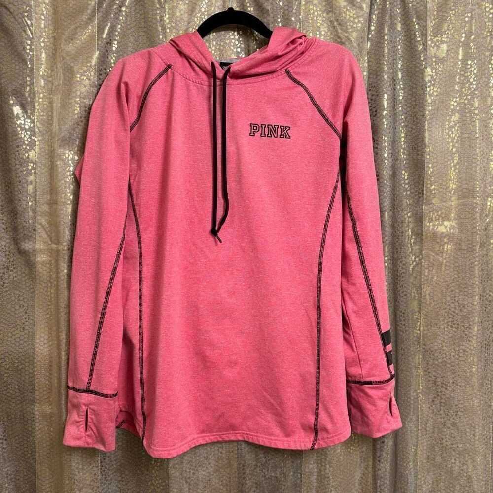 PINK Victorias Secret Hot Pink Heather Active Pullover Sweater Large
